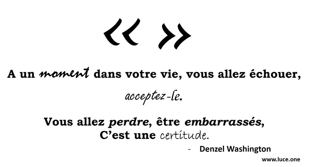 Denzel Washington - citation échec