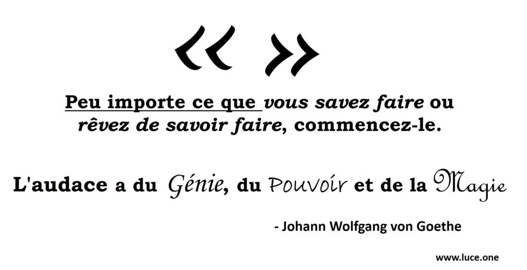 Johann Wolfgang von Goethe Citation - volonté courage